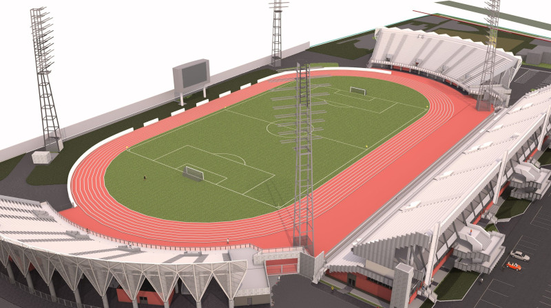 Daugavas stadiona centrālā laukuma projekts