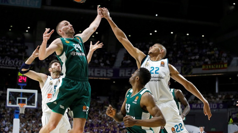 "Panathinaikos" un "Real" tikšanās 2018. gada 25. aprīlī Madridē
Foto: EPA/Scanpix