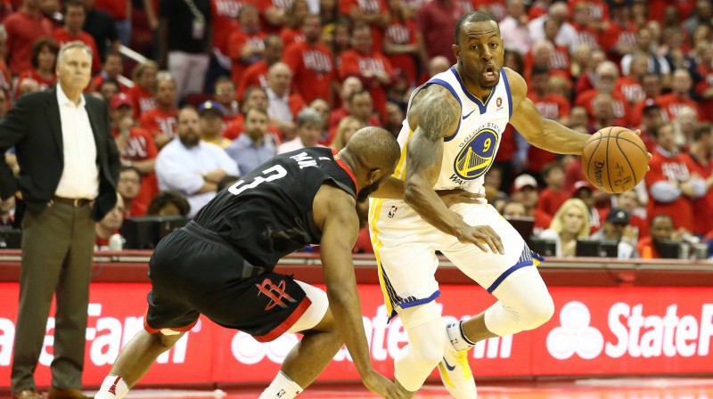 Andrē Igudala pret Krisu Polu
Foto: USA Today Sports/Scanpix