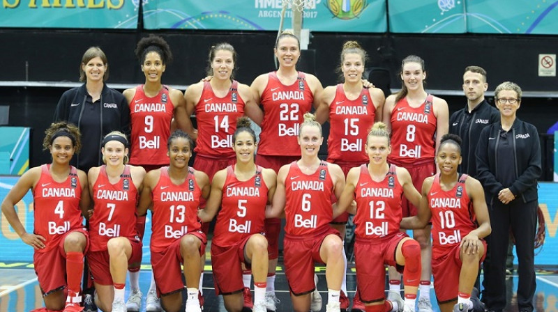 Kanādas valstsvienība 2017. gadā Buenosairesā, Argentīnā
Foto: Canada Basketball