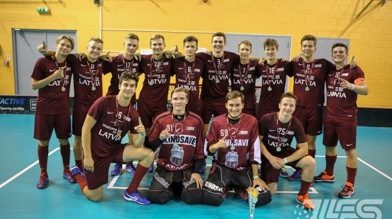 Latvijas U19 izlases kandidāti. Foto: Ritvars Raits, floorball.lv