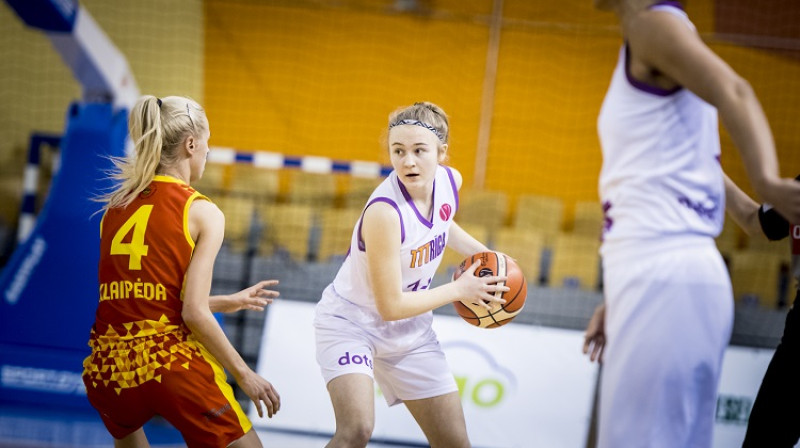 Elizabete Bulāne: astotais "triple-double" Latvijas un Igaunijas līgas vēsturē. Foto: Renārs Koris