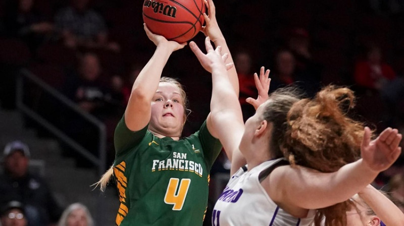 Marianna Kļaviņa: 22 punkti un uzvara "West Coast Conference" čempionāta pirmajā kārtā. Foto: USF Dons