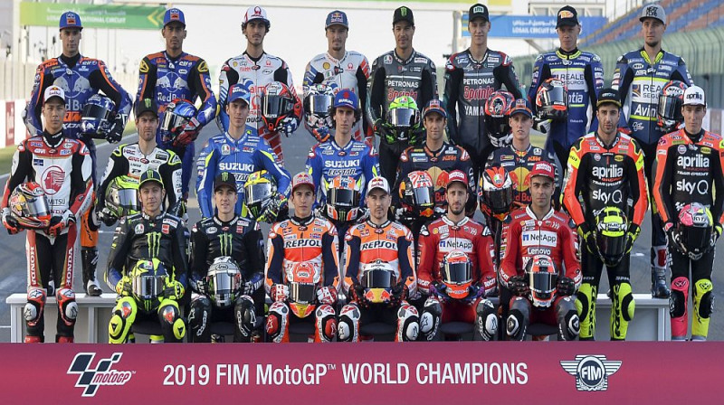 2019.gada "MotoGP" dalībnieki. Foto: CHINE NOUVELLE/SIPA/Scanpix