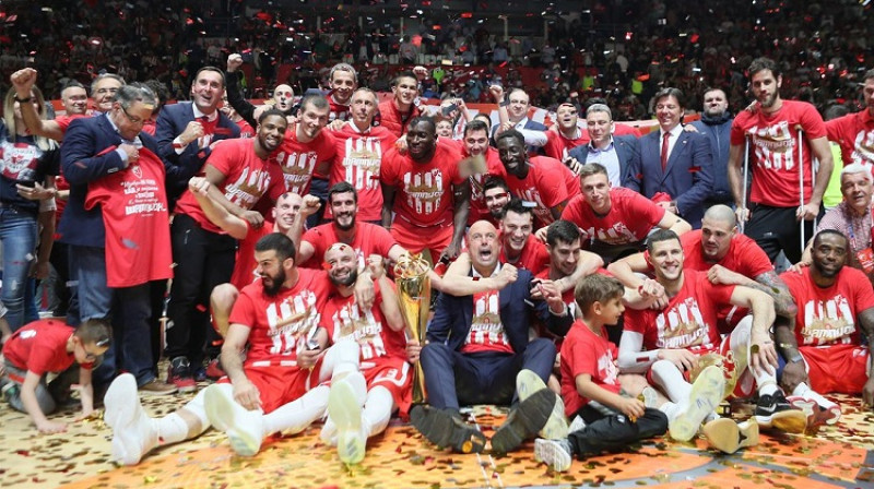 "Crvena Zvezda" basketbolisti ir četrkārtēji Adrijas līgas čempioni. Foto: ABA liga