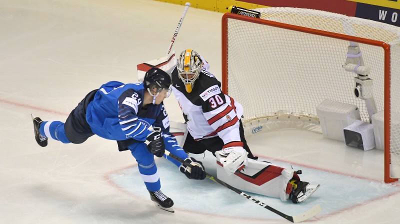 Kāpo Kako vārti pret Kanādu bija pirmie visā pasaules čempionātā. Foto: AFP/Scanpix