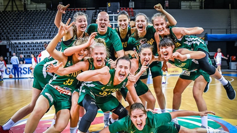 Lietuvas U16 meitenes: vēsturiska ceļazīme uz Pasaules U17 kausu. Foto: FIBA