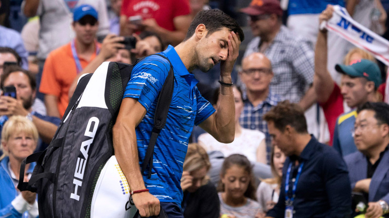 Novaks Džokovičs pamet "US Open". Foto: AFP/Scanpix