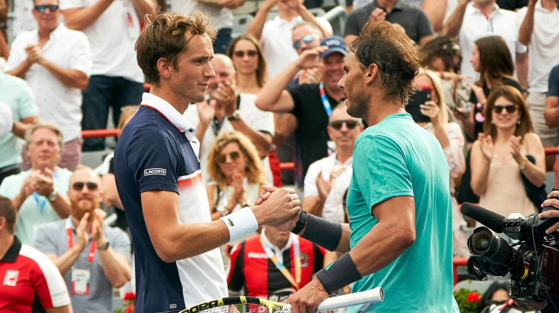 Daniils Medvedevs un Rafaels Nadals. Foto: EPA/Scanpix