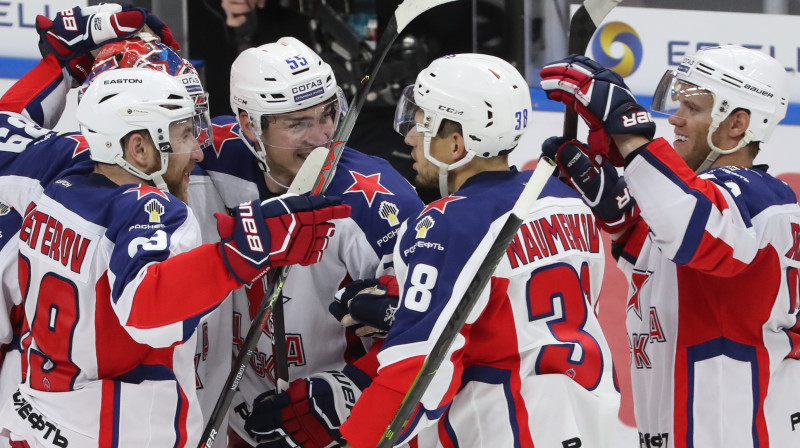 Maskavas CSKA hokejisti. Foto: Alexander Demianchuk/TASS/Scanpix