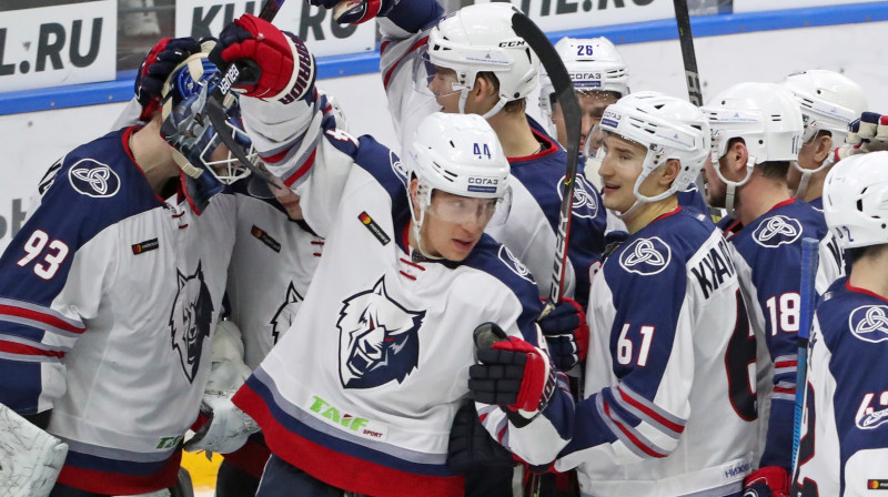 Ņižņekamskas "Neftekhimik" hokejisti. Foto: Alexander Demianchuk/TASS/Scanpix