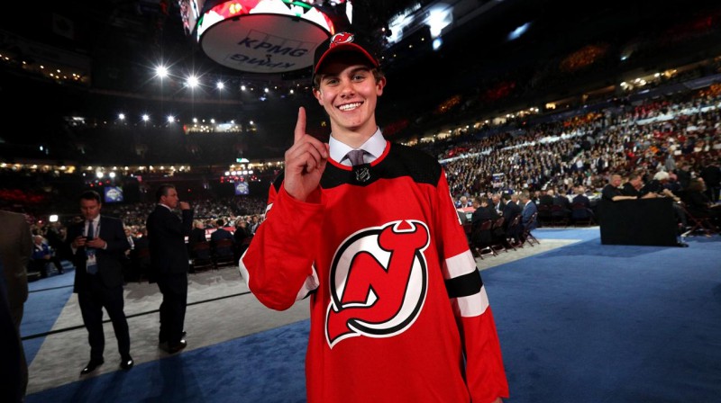 2019. gada NHL drafta pirmais numurs Džeks Hjūzs. Foto: nhl.com