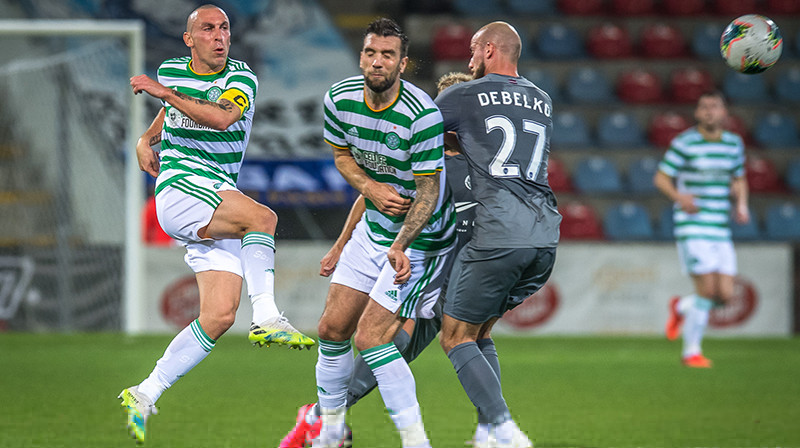 "Celtic" kapteinis Skots Brauns Rīgā. Foto: Zigismunds Zālmanis