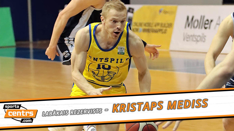 Spēlētājs kurš pastiprināja komandas spēli no rezervistu soliņa - Kristaps Mediss.