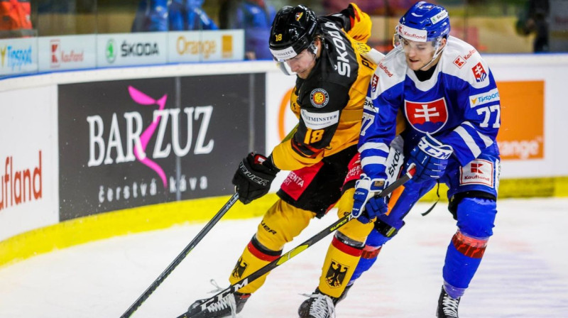 Slovākija pret Vāciju. Foto: Hockey Slovakia