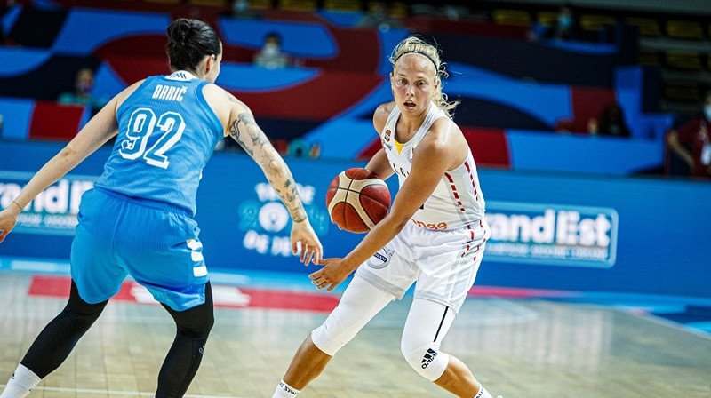 Žulī Alemāna un Beļģija: cīņa par pirmo Eiropas finālu. Foto: FIBA