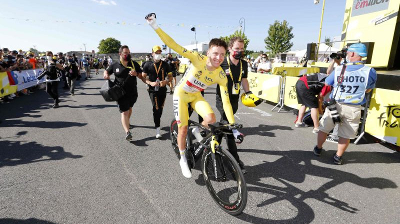 Tadejs Pogačars. Foto: AFP/Scanpix