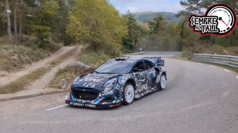 Lēbs testē jauno "Ford Puma Rally1". Foto: ekrānšāviņš