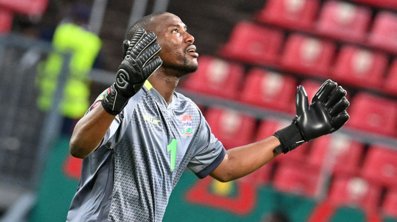 Gambijas futbola izlases vārtsargs Modu Džobē. Foto: Issouf Sanogo/AFP/Scanpix