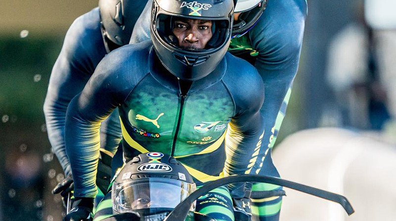 Jamaikas bobsleja četrinieks pēc 24 gadu pārtraukuma atgriešas OS. Foto: Ģirts Kehris