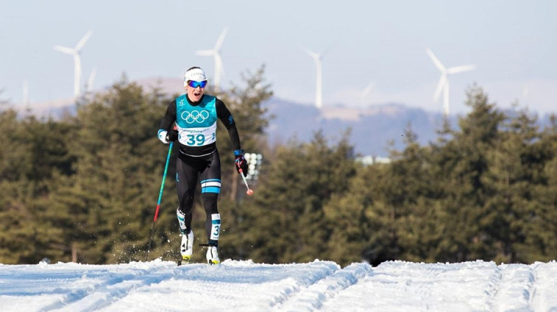 Tatjana Mannima slēpo pretī 28.vietai Phjončhanā. Foto: Madis Veltman.