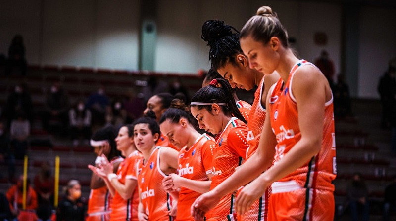 Kitija Laksa un "Famila Schio". Foto: Lega Basket Femminile
