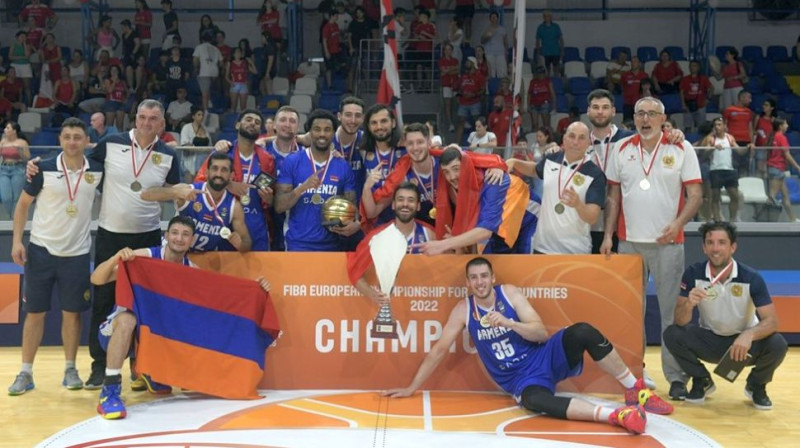 Armēnijas basketbola izlase - Eiropas "mazo valstu" čempione. Foto: FIBA