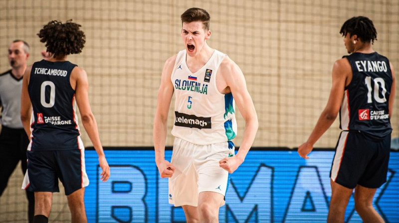 Slovēnijas U20 izlases basketbolists Luka Ščuka. Foto: FIBA