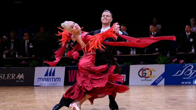 Romāns Dobrecovs un Violeta Ļevčenko. Foto: GOC - German Open Championships.