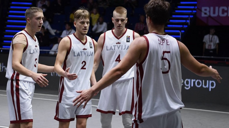 Latvijas U23 izlases basketbolisti. Foto: FIBA