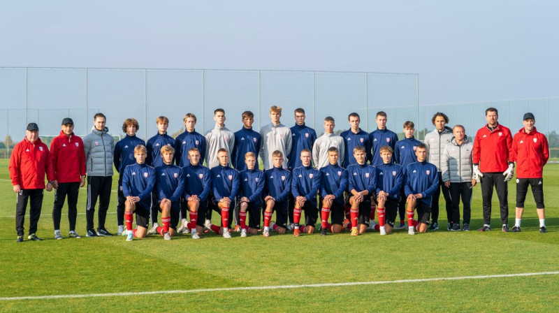 Latvijas U17 futbola valstsvienība Moldovā. Foto: LFF