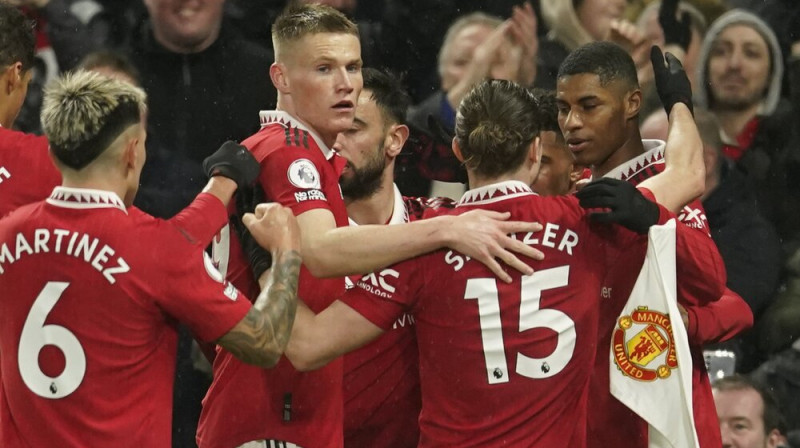 Mančestras "United" futbolisti. Foto: AP/Scanpix