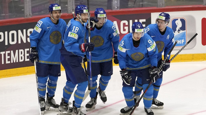 Kazahstānas hokejisti. Foto: AP/Scanpix