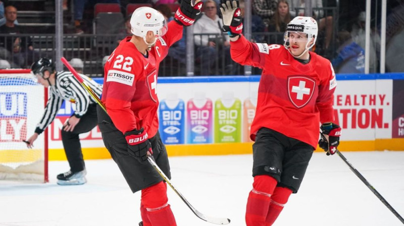 Šveices hokejisti. Foto: IIHF