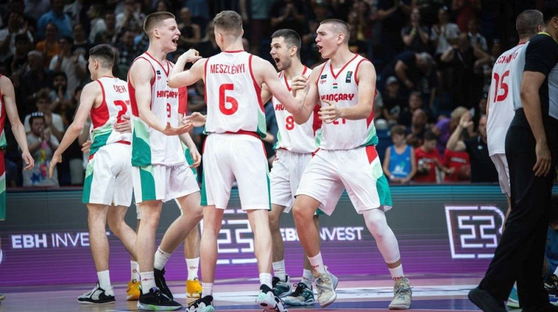 Ungārijas U19 valstsvienības basketbolisti. Foto: FIBA