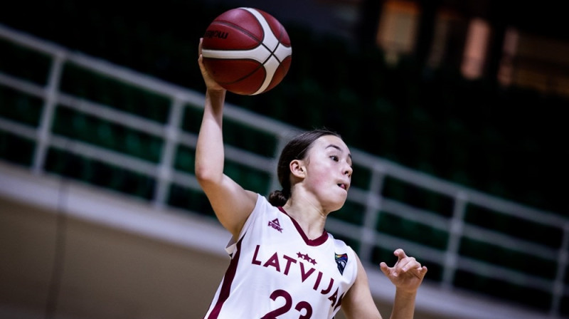 Mila Luzgina 2023. gada 15. augustā. Foto: FIBA