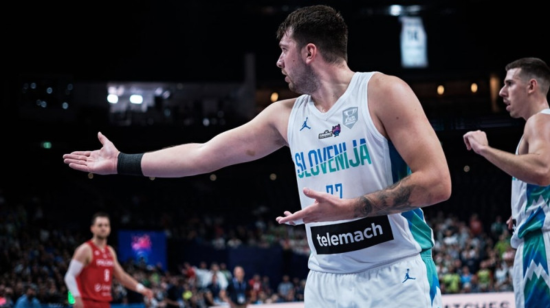 Slovēnijas izlases zvaigzne Luka Dončičs. Foto: FIBA