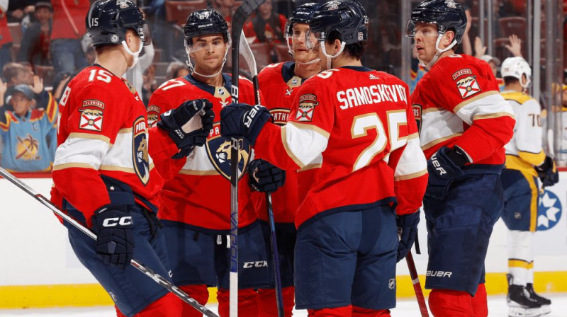 Floridas ''Panthers'' hokejisti. Foto: Florida Panthers