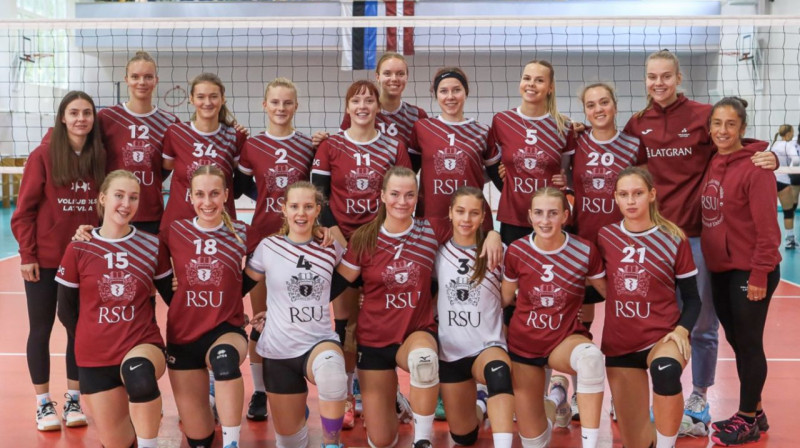 RSU/MSĢ volejbola komanda. Foto: Artūrs Stiebriņš