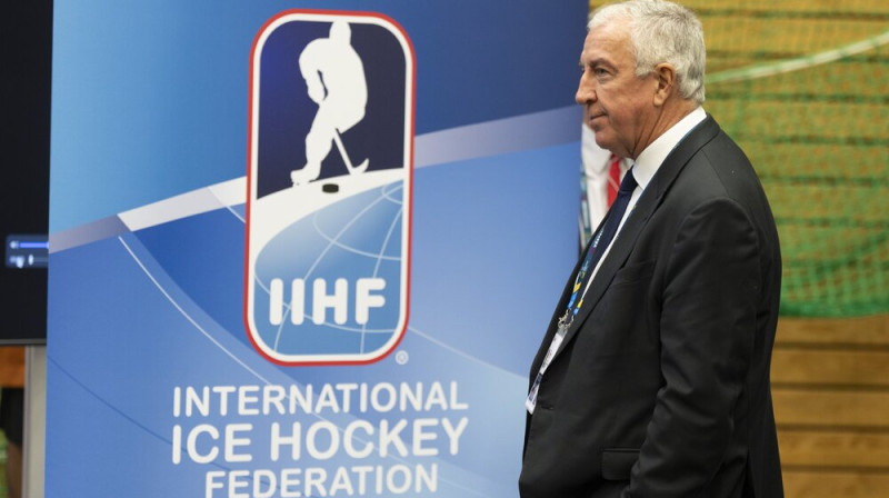 IIHF prezidents Luks Tārdifs. Foto: AP/Scanpix