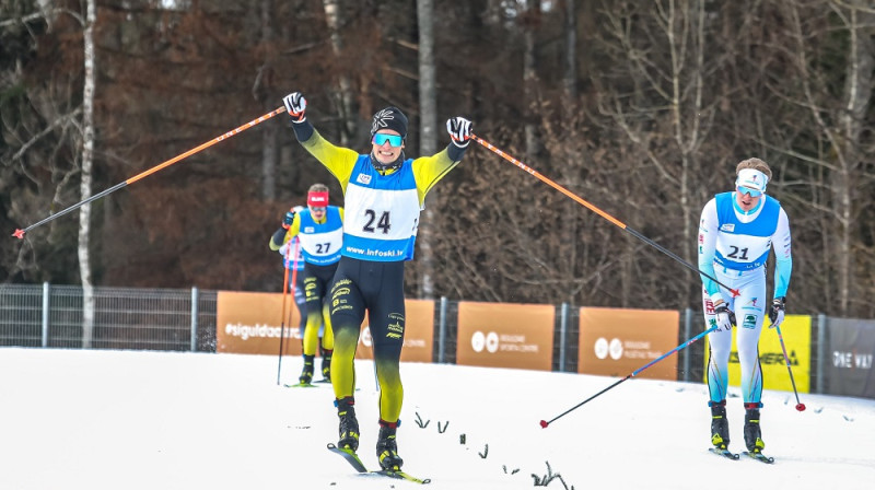 Lauris Kaparkalējs uzvar Latvijas čempionātā un FIS sprintā. Foto: A.Veckalniņš/Ski.lv