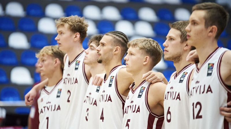 Latvijas U20 basketbolisti. Foto: FIBA