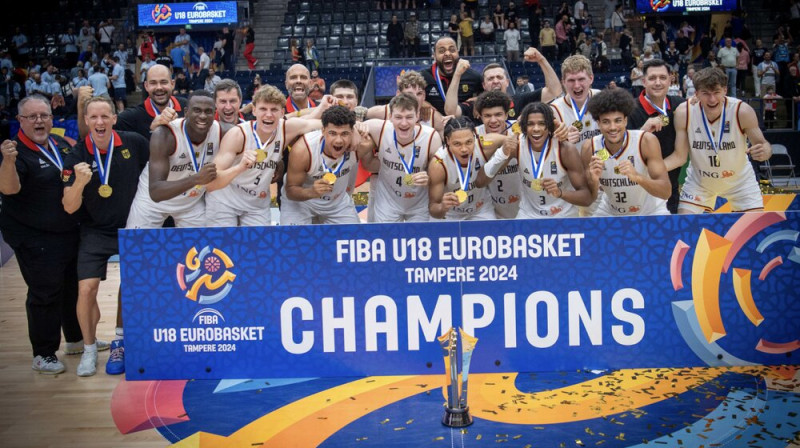 Vācijas U18 basketbolisti. Foto: FIBA