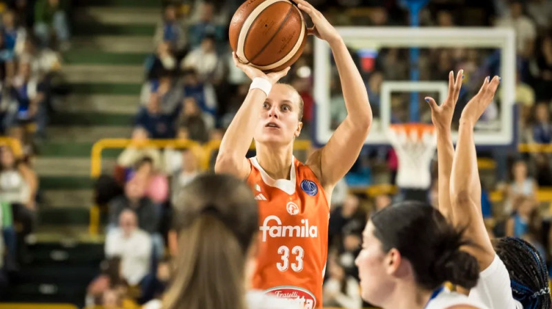 Kitija Laksa 2024. gada 30. oktobrī. Foto: EuroLeague Women