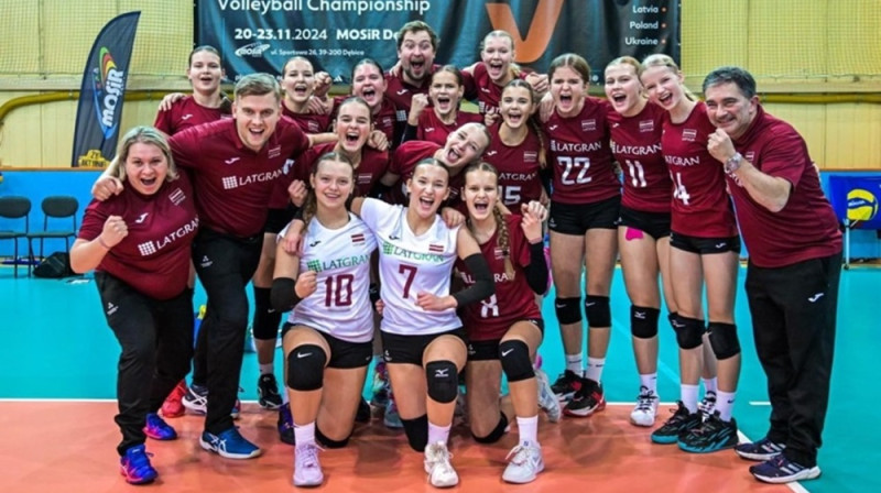 Latvijas U16 komanda. Foto: Latvijas Volejbola federācija.