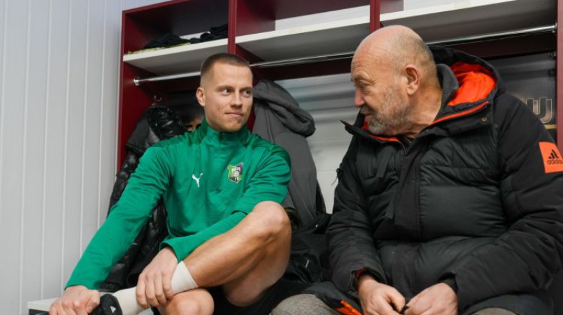 Emīls Birka un Juris Gorkšs. Foto: FK Auda