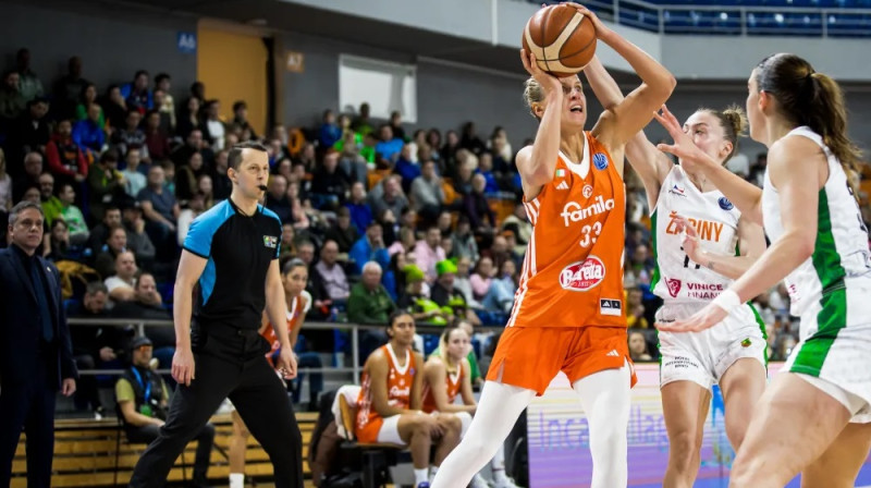 Kitija Laksa 2025. gada 14. janvārī. Foto: EuroLeague Women