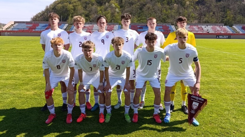Latvijas U17 futbolisti Bosnijā un Hercegovinā. Foto: LFF