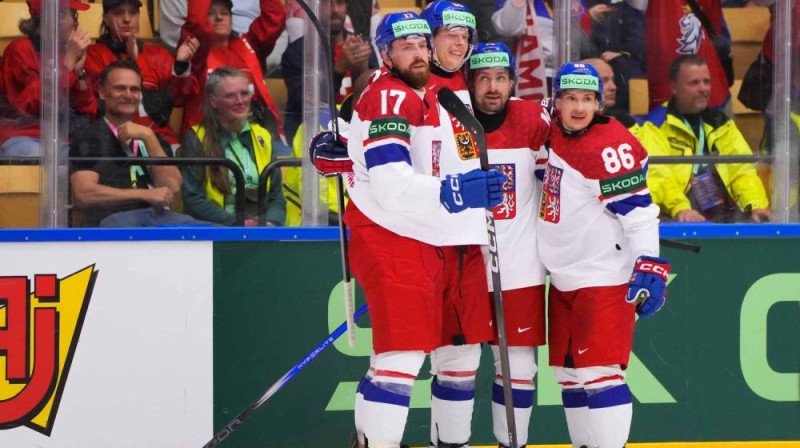 Čehijas izlases hokejisti Foto: IIHF