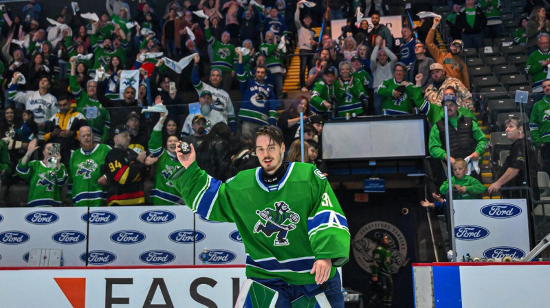 Artūrs Šilovs. Foto: Abbotsford Canucks